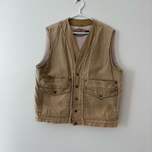 Vintage 90s Woolrich Sherpa Chore Vest - Size Large